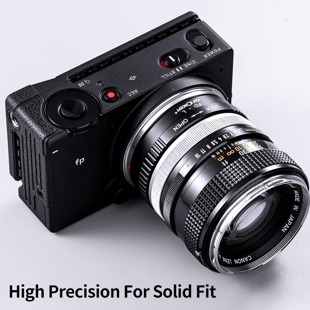 Thumbnail 6 de K&F CONCEPT FD-L Objektivadapter – Manueller Fokus für Canon FD/FL an L-Mount Kameras