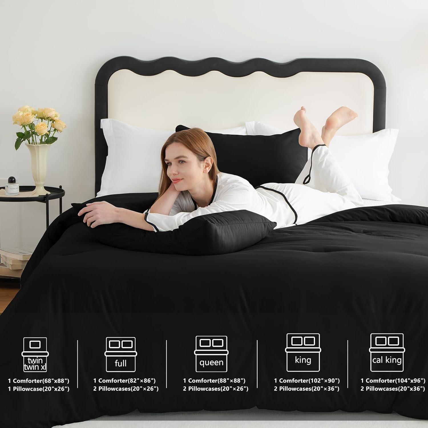 Thumbnail 5 de CozyLux California King Comforter Set 3-Piece