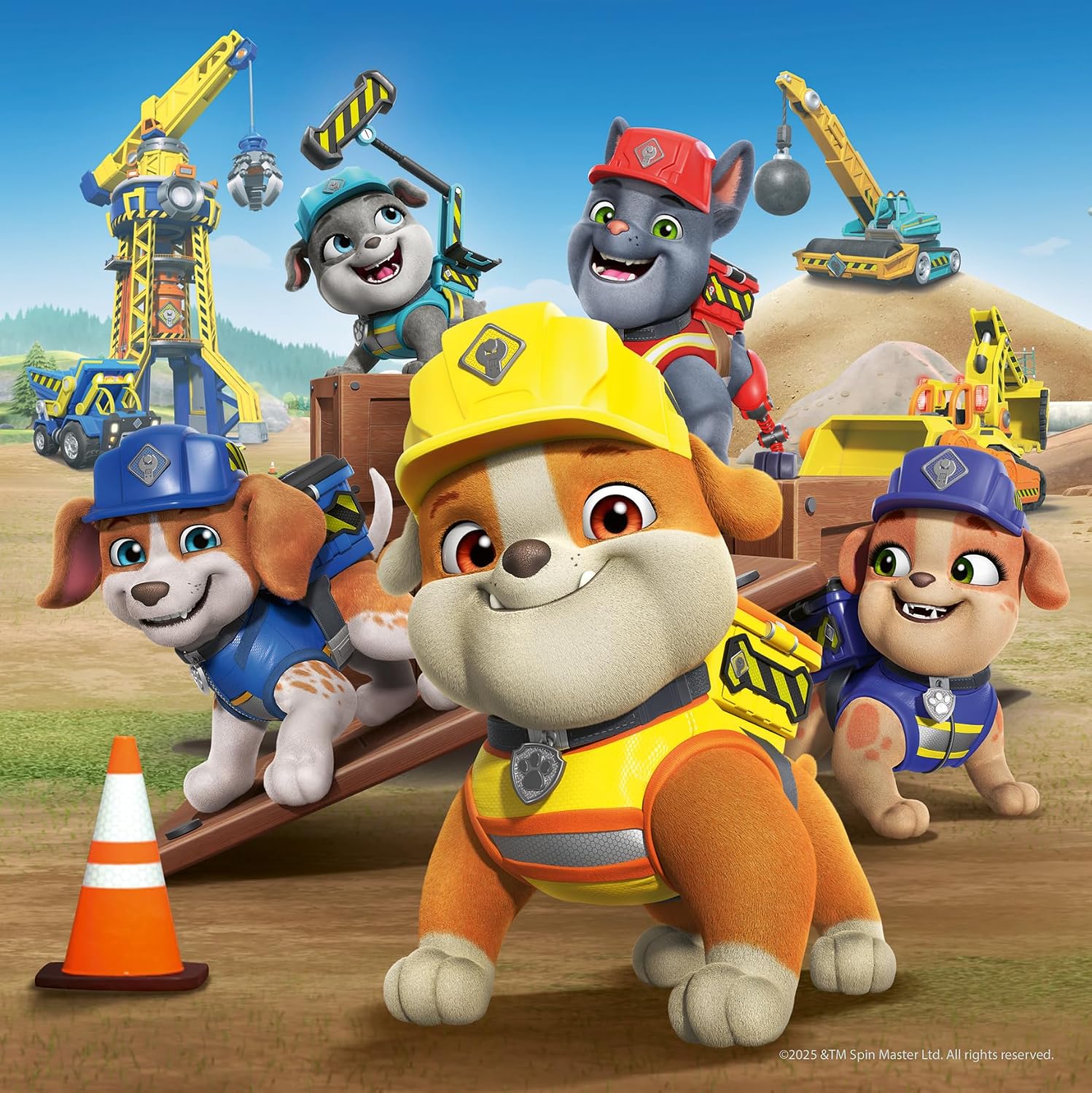 Detalle 1 de Ravensburger Kinderpuzzle „Rubble & Crew“ – 3er-Set mit 3×49 Teilen für Kinder ab 5 Jahren