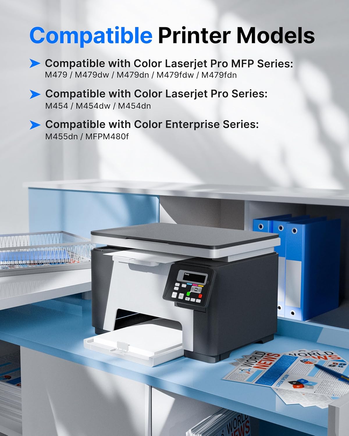 Thumbnail 1 de GPC IMAGE 415A Toner kompatibel mit Chip – HP 415A Multipack (4er-Set) für Color LaserJet Pro MFP M479