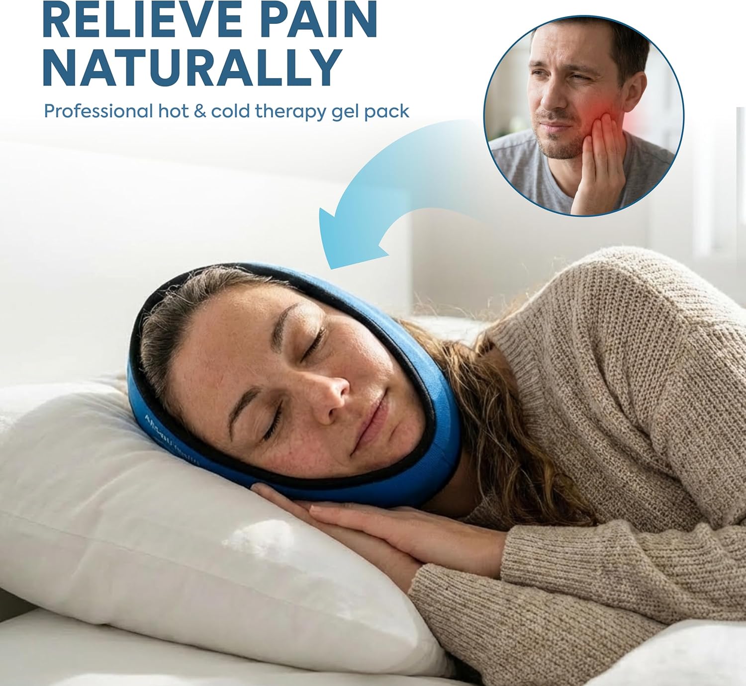 Thumbnail 3 de All Sett Health Facial Ice Pack Wrap, 4 Gel Packs