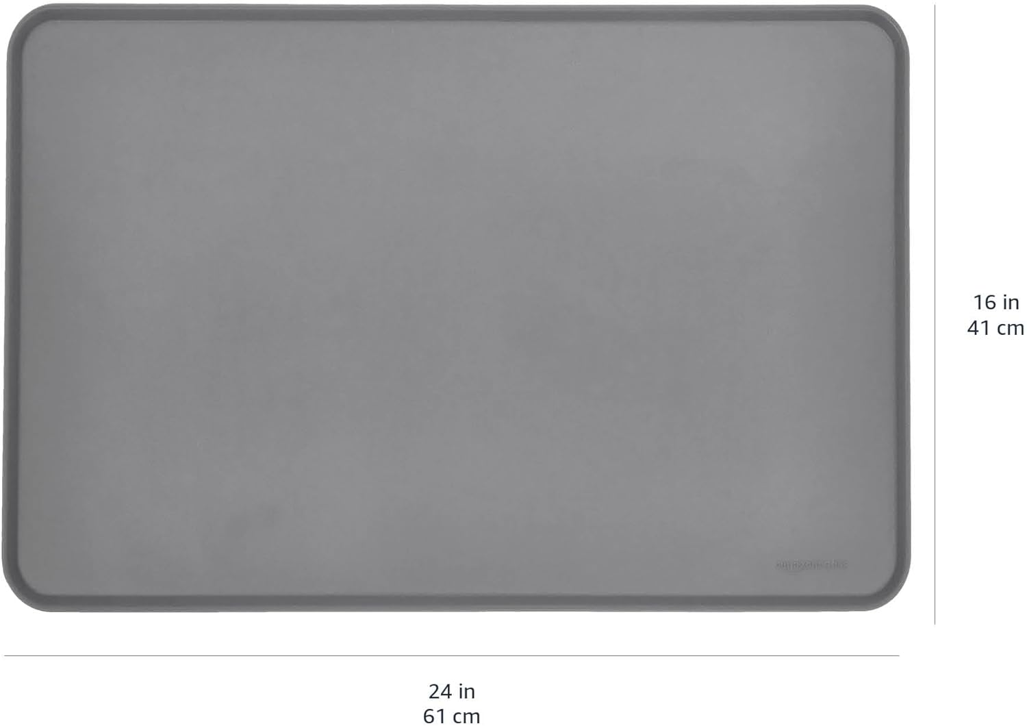 Detalle de Amazon Basics Silicone Non-Slip Waterproof Pet Placemat (24 x 16 inches, Gray)