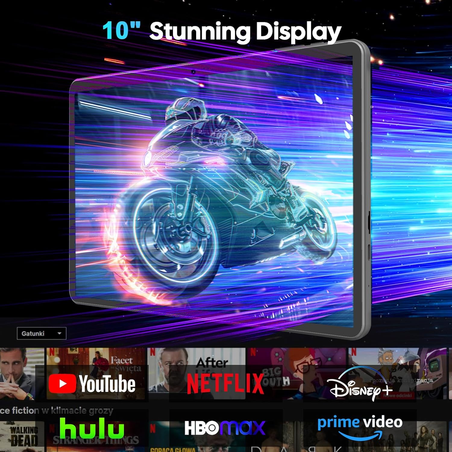 Detalle de Suicoey 2026 Tablet with Keyboard: 10-inch Android 15 Power, Gemini AI, 26GB+256GB, Expandable to 2TB