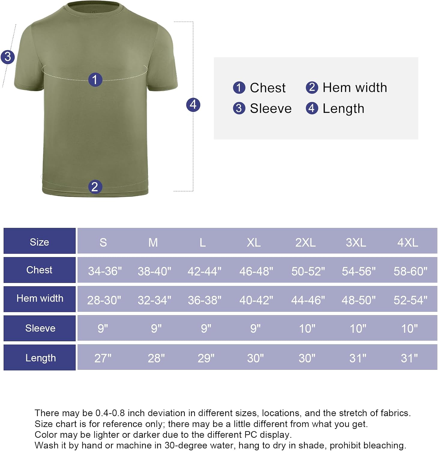 Thumbnail 5 de BAMBOO COOL Mens Undershirts Pack: Soft, Moisture-Wicking Bamboo Tees for Everyday Comfort