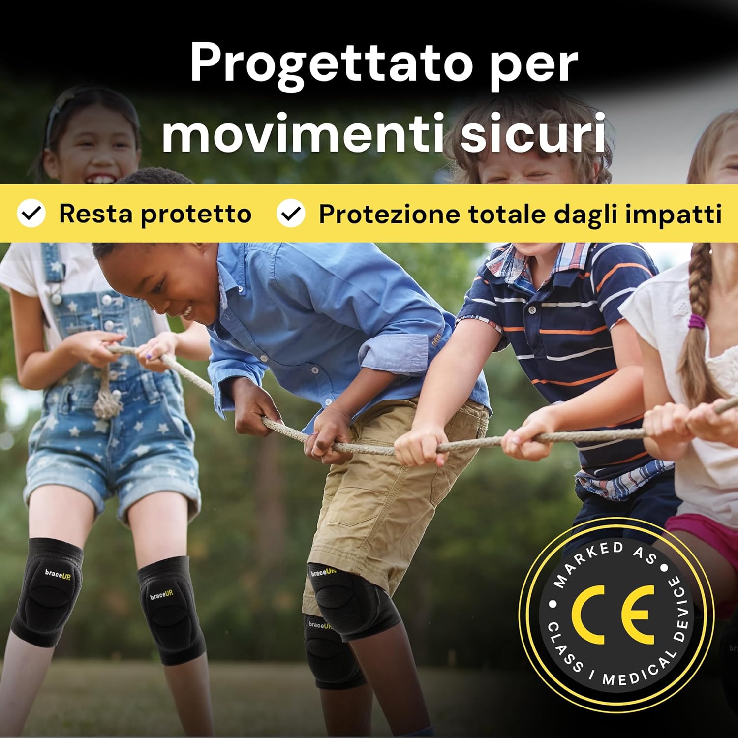 Detalle de BraceUP ginocchiere pallavolo bambini S 130-150 cm