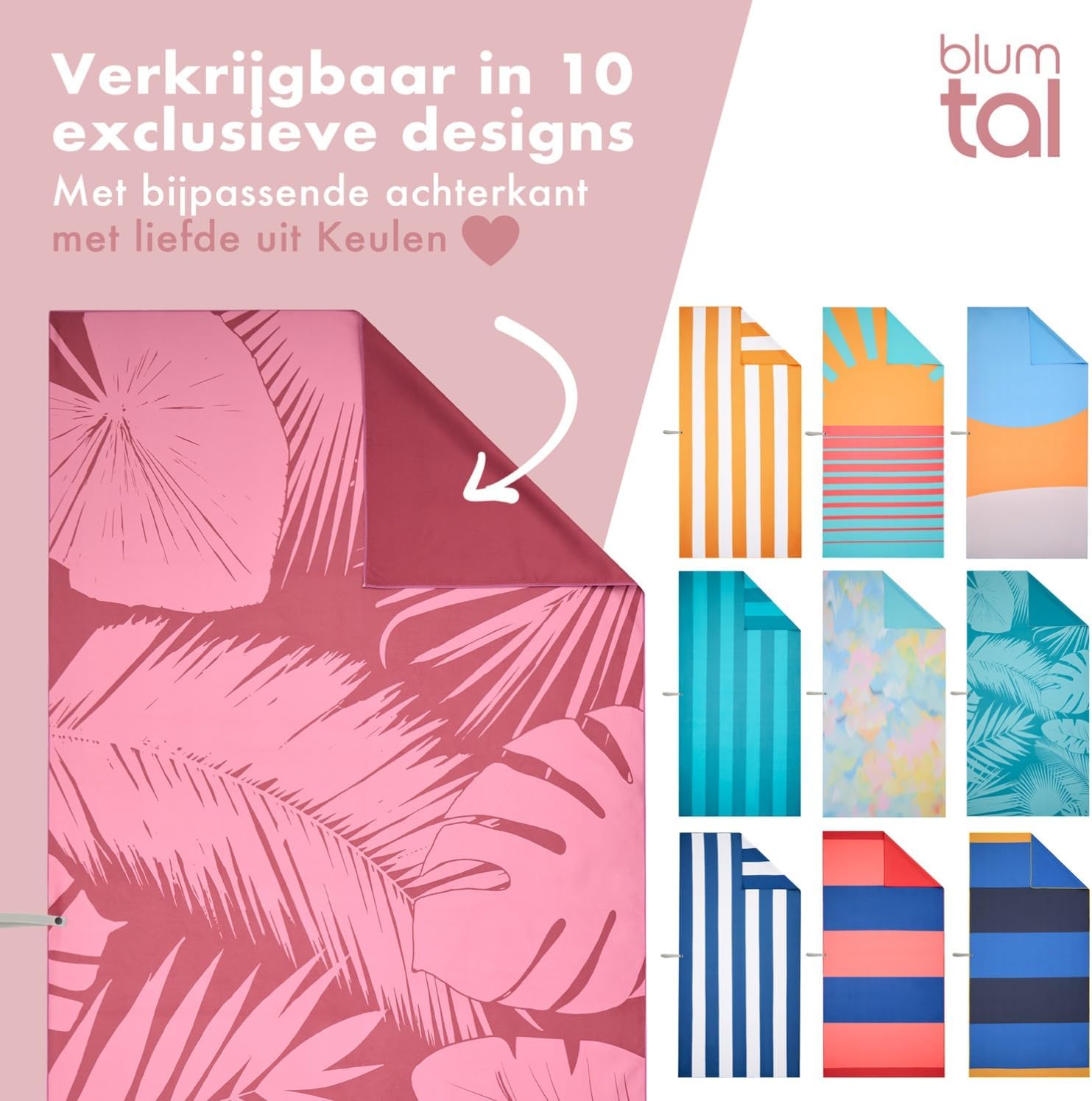 Thumbnail 5 de Blumtal EB0215 BE strandlaken 90 x 180 cm van microvezel