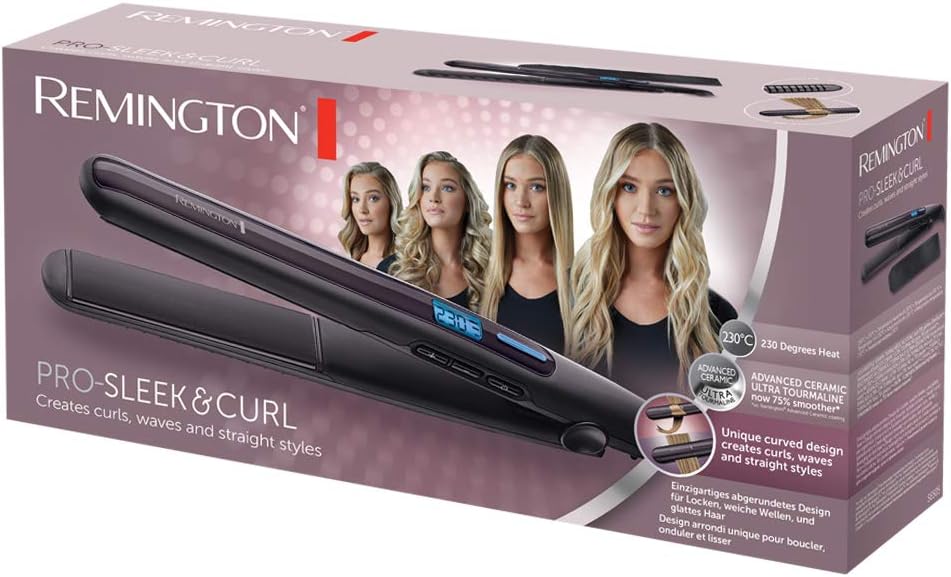 Detalle 2 de Remington Piastra per Capelli Design Arrotondato S6505 – Liscia e Modellare Ricci e Onde