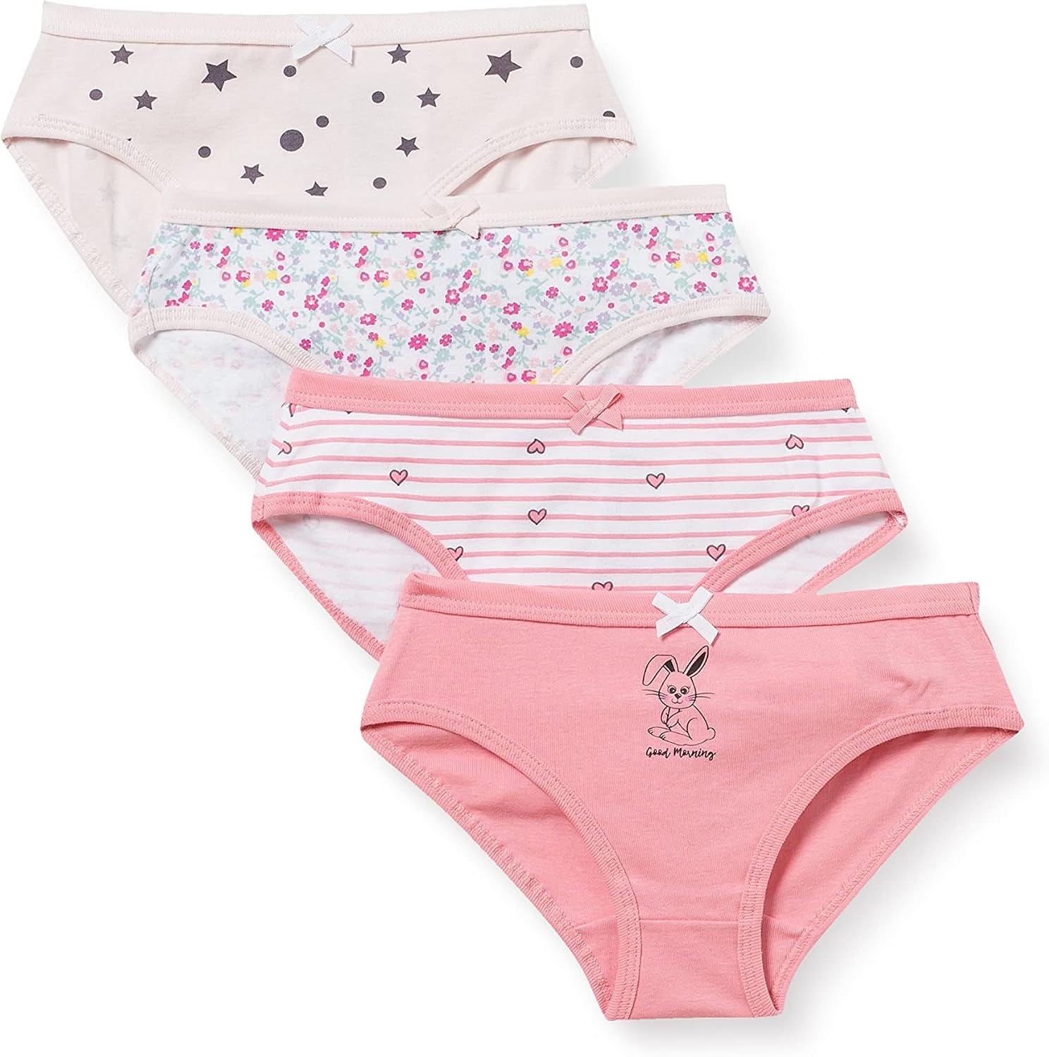 Detalle de Chicco Mutande Bambina – Set 4 Slip in Cotone, Design Italia