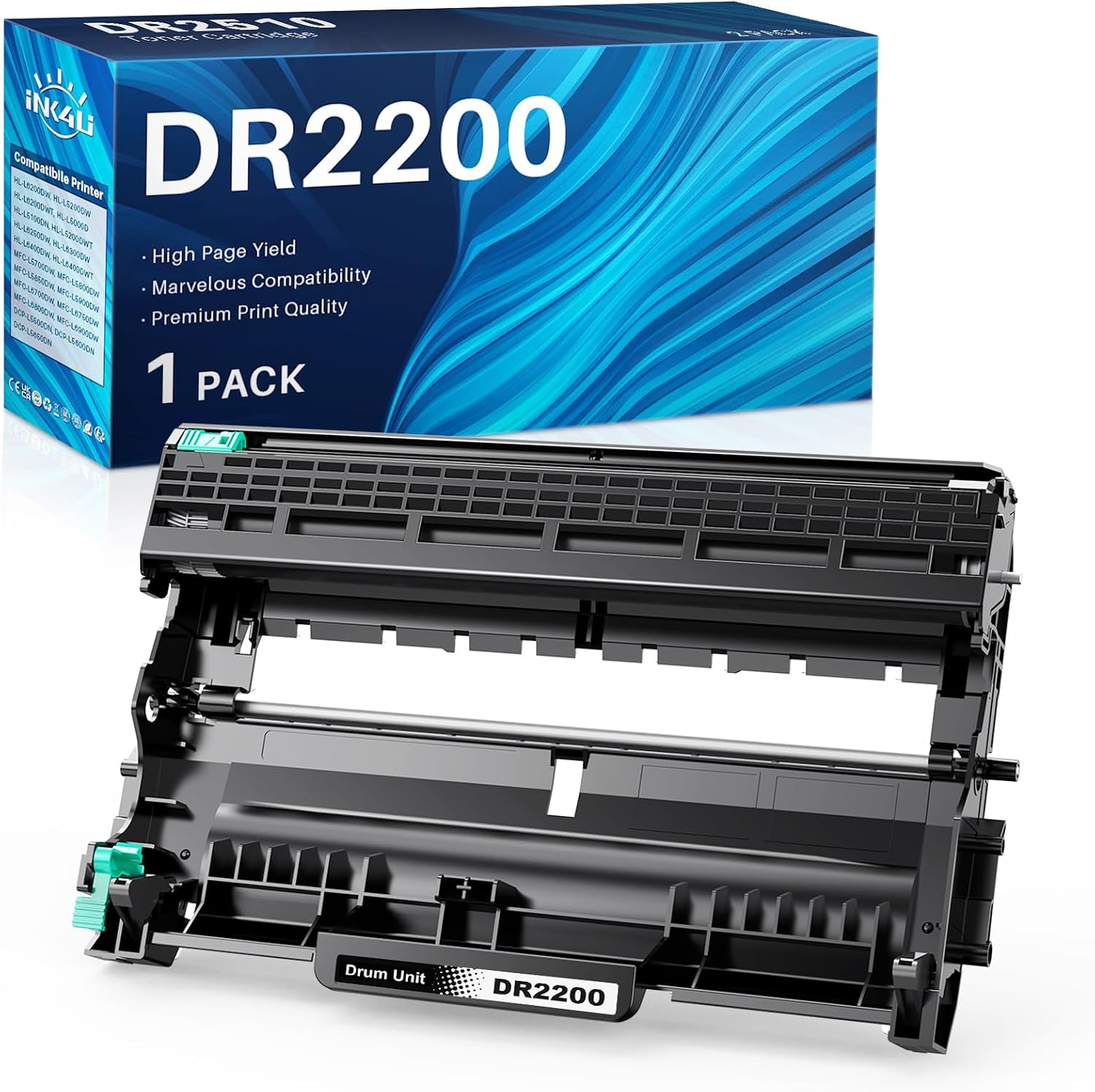 Detalle de INK4U DR2200 tamburo compatibile per Brother DR-2200 (fino a 12.000 pagine) per stampanti HL/DCP/MFC/FAX