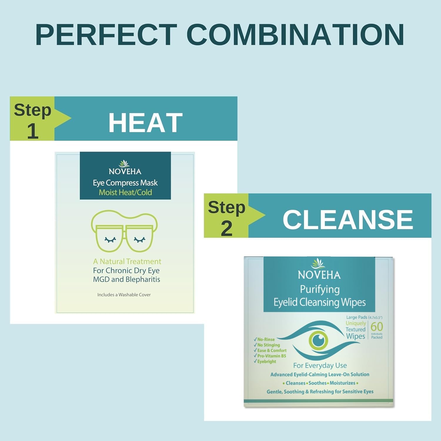 Thumbnail 5 de NOVEHA Eyelid & Lash Wipes 60 pack
