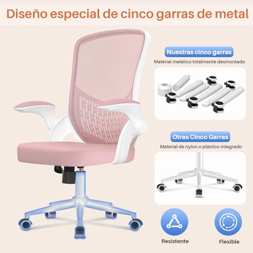 Thumbnail 6 de naspaluro Silla Ergonómica de Oficina 🌟 con Brazos Abatibles y Soporte Lumbar