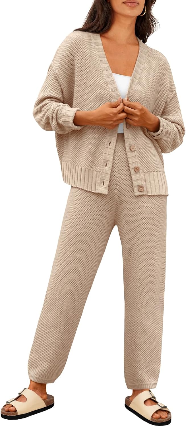 Detalle de LILLUSORY Womens Cardigan Pants Set — 2-Piece loungewear