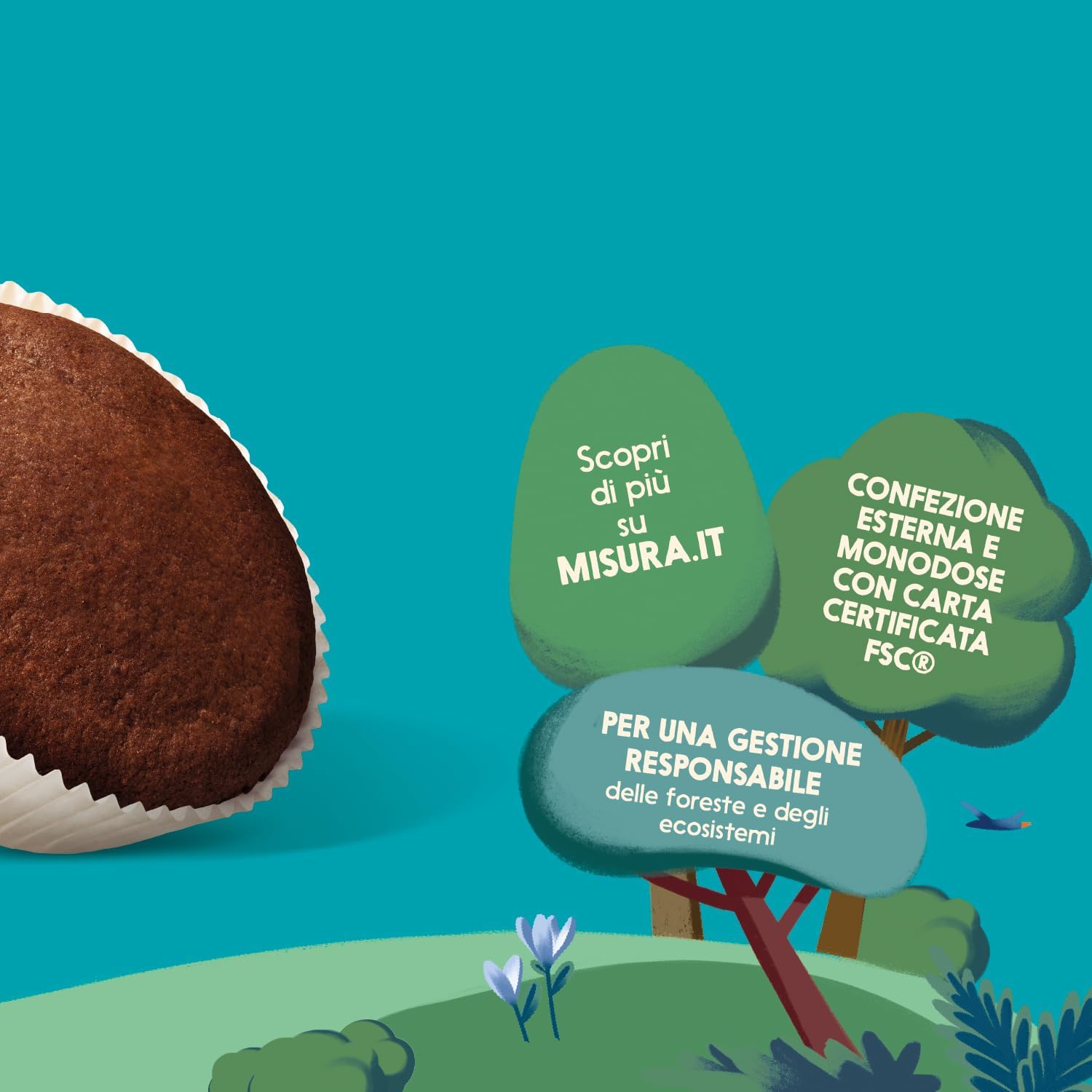Detalle de Misura Tortine al Cioccolato Privolat – Senza Latte e Uova, confezione da 240 g