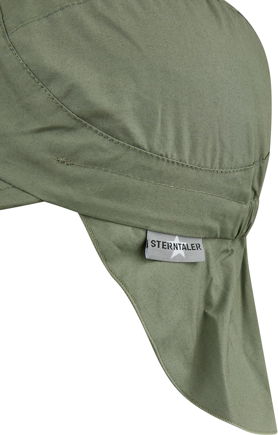 Detalle de Sterntaler Schirmmütze Nacken Basic (UV-Schutz 50+, Bio-Popeline) – Unisex Baby- und Kinder-Mütze mit Nackenschutz