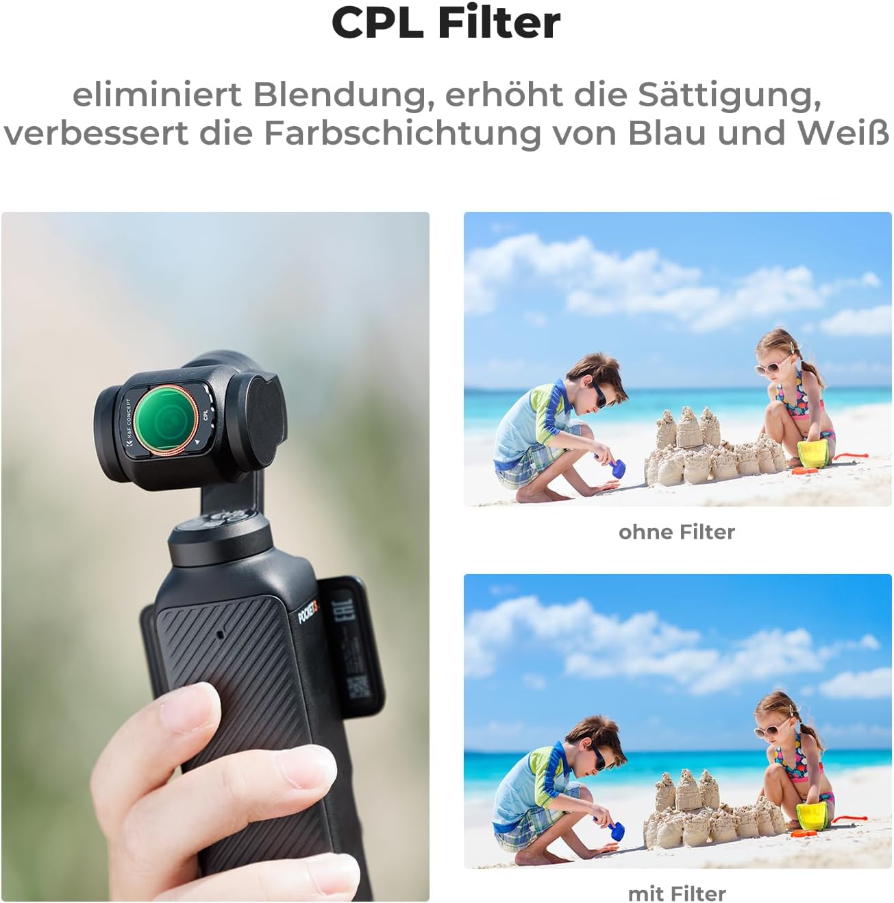 Thumbnail 3 de K&F Concept OSMO Pocket 3 Polfilter