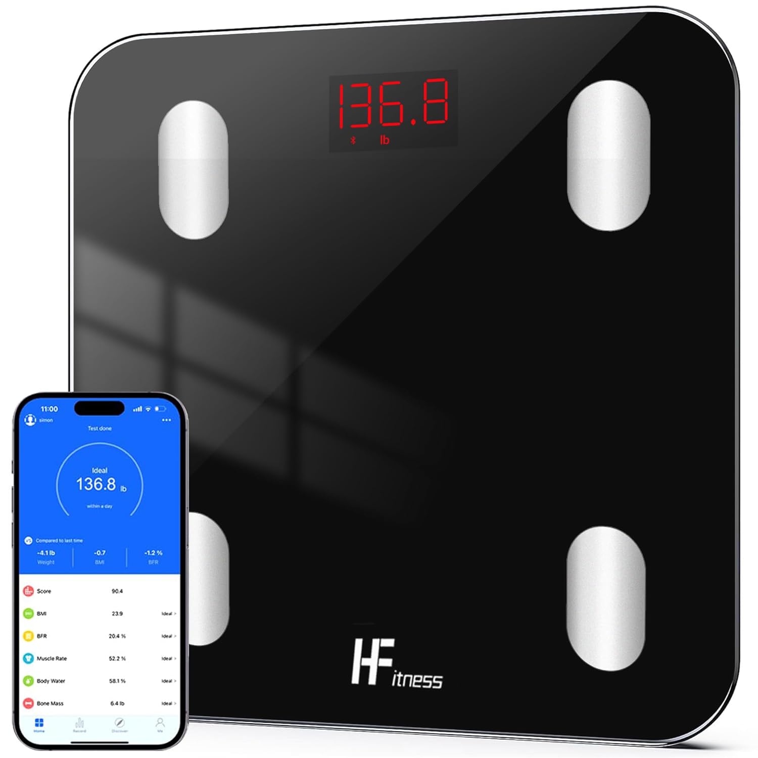 Detalle de HomeFashion HFitness Báscula 19 métricas