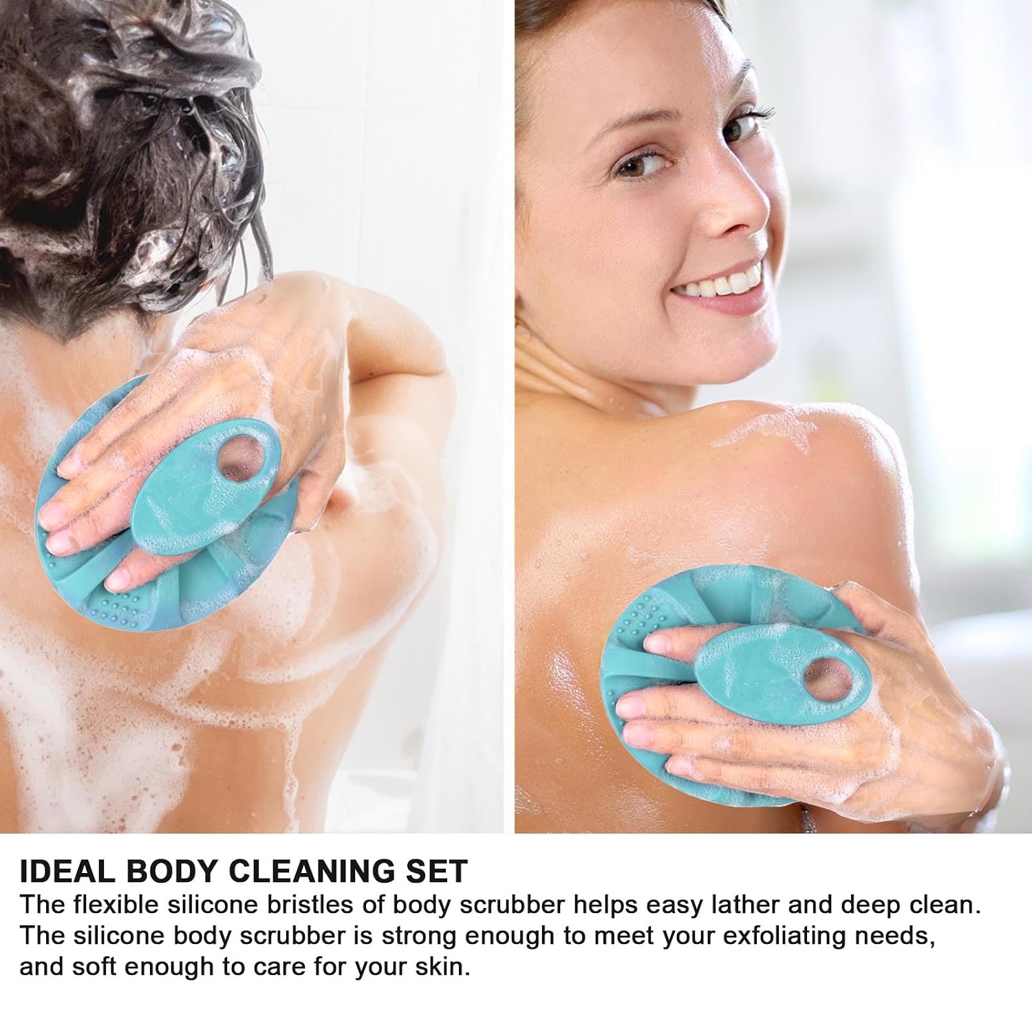 Detalle de INNERNEED Silikon-Körperbürste: sanftes Peeling, Massage und Hygiene in einem
