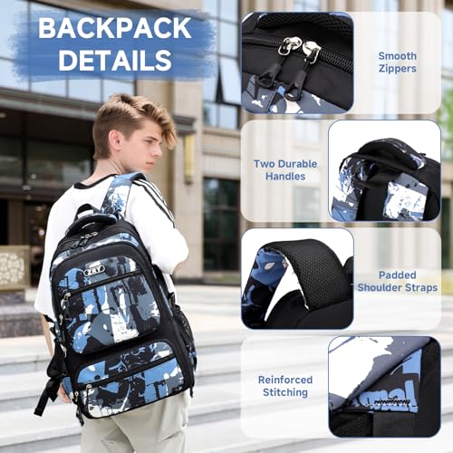 Detalle de Amythe Zaino 40L per Ragazzi – Nero, Grande e Versatile