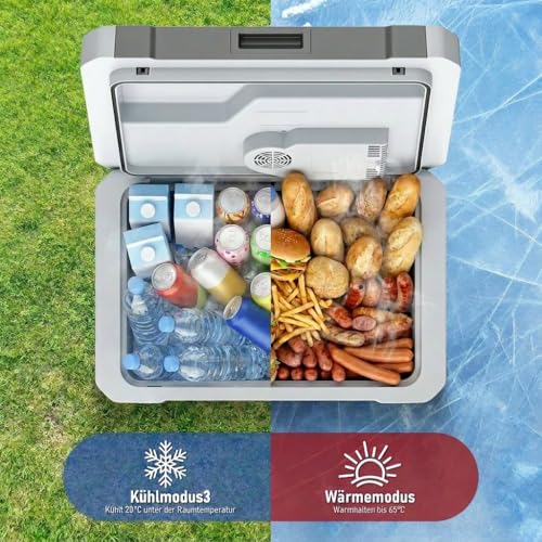 Detalle de TOOHUB 45L Elektrische Kühlbox – Thermoelektrisch, leise, mit Rollen und 12V/230V