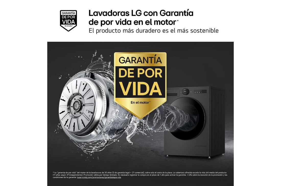 Thumbnail 3 de LG F4X7009TBB Lavadora inteligente 9 kg, 1.400 rpm