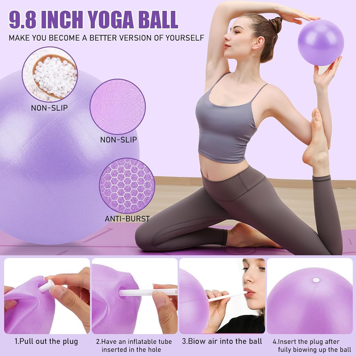 Detalle de Set di anelli da pilates – Pilates Essential Kit con 32 cm Magic Circle, palla, fasce e dischi scorrevoli