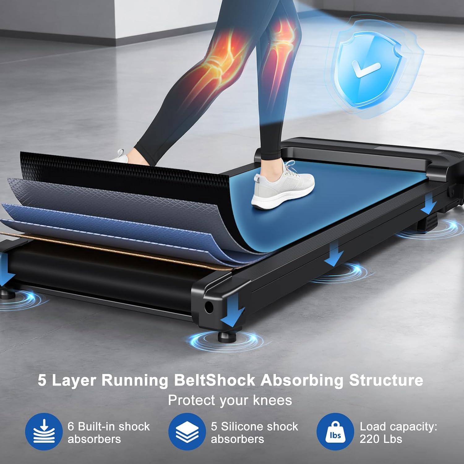 Detalle de Walking Pad Treadmill with 39-Inch Belt