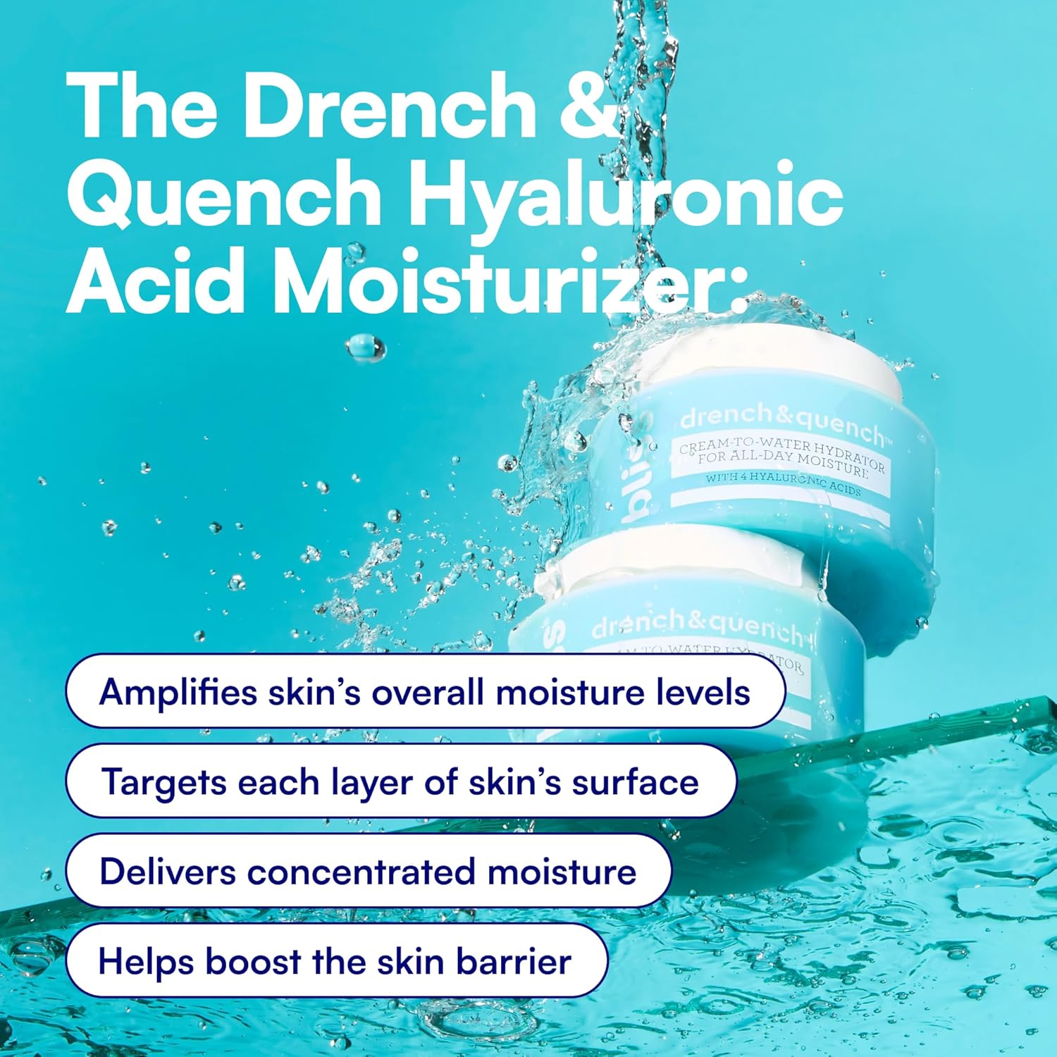 Thumbnail 4 de Bliss Drench & Quench Hyaluronic Acid Cream to Water Moisturizer ⚙