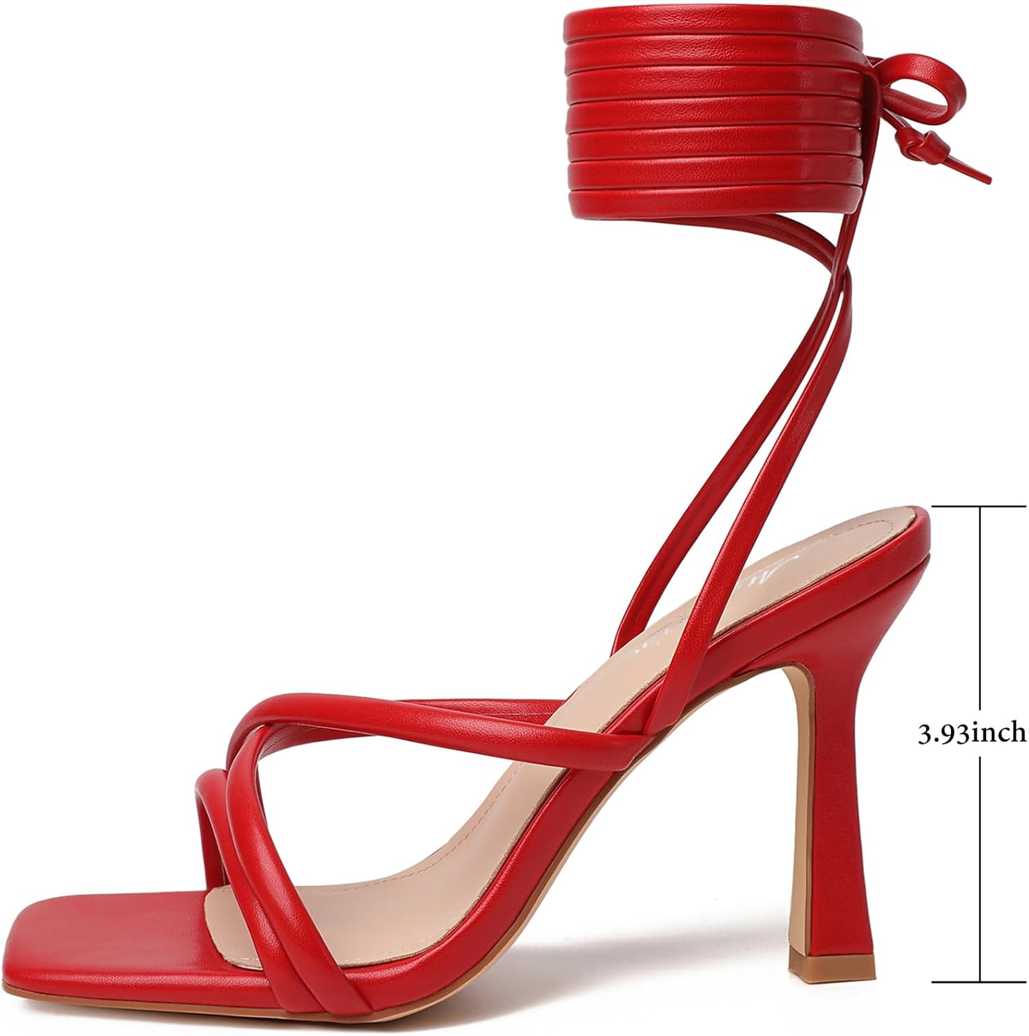 Thumbnail 2 de Mostrin Women's Red Lace-Up Strappy High Heel Sandals