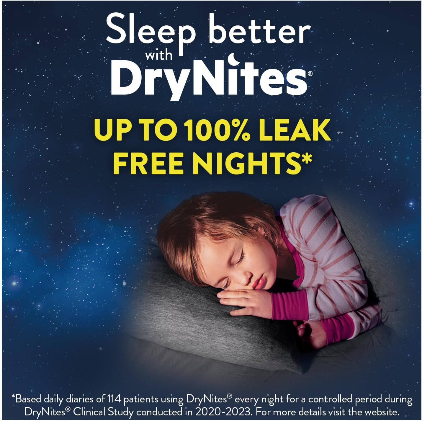Detalle de HUGGIES DryNites Pyjama Pants for Girls 3–4 Years (12–21 kg) — 64 Nighttime Bedwetting Pants