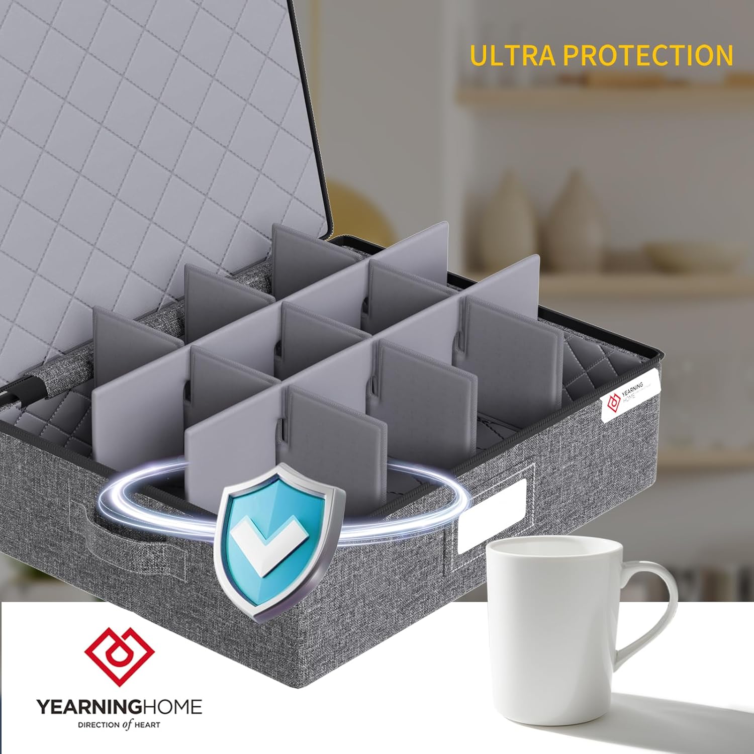 Thumbnail 3 de YearningHome 12-Cup Storage Box