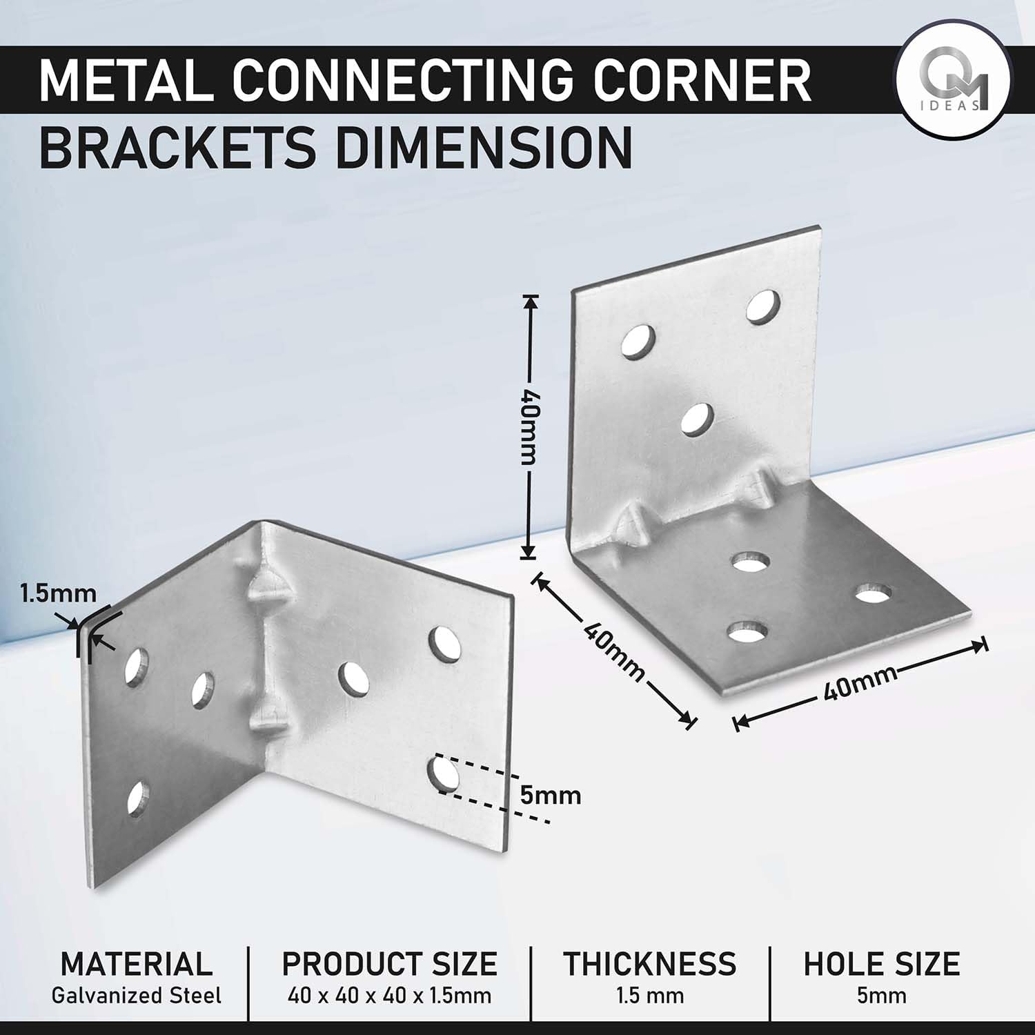 Detalle 2 de OMIDEAS Corner Brackets 40x40x40