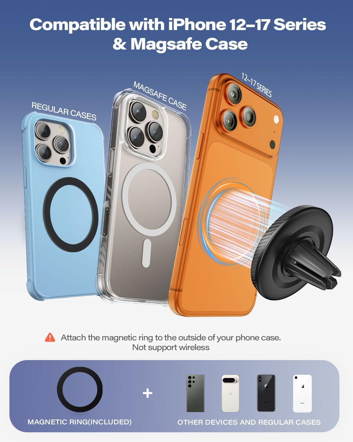 Detalle de MagSafe car phone holder 18N magnetic