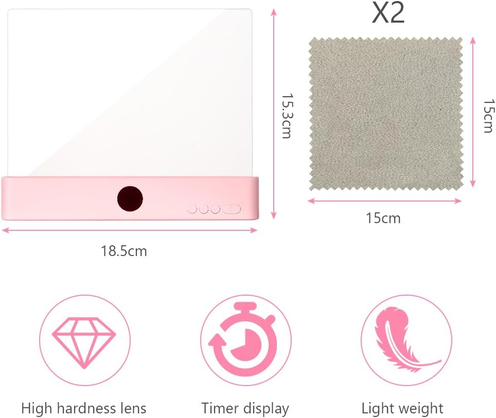 Thumbnail 1 de HOTUT Lightwedge Leselampe – Tragbare, ultradünne Buchlampe mit Augenschutz, Rosa