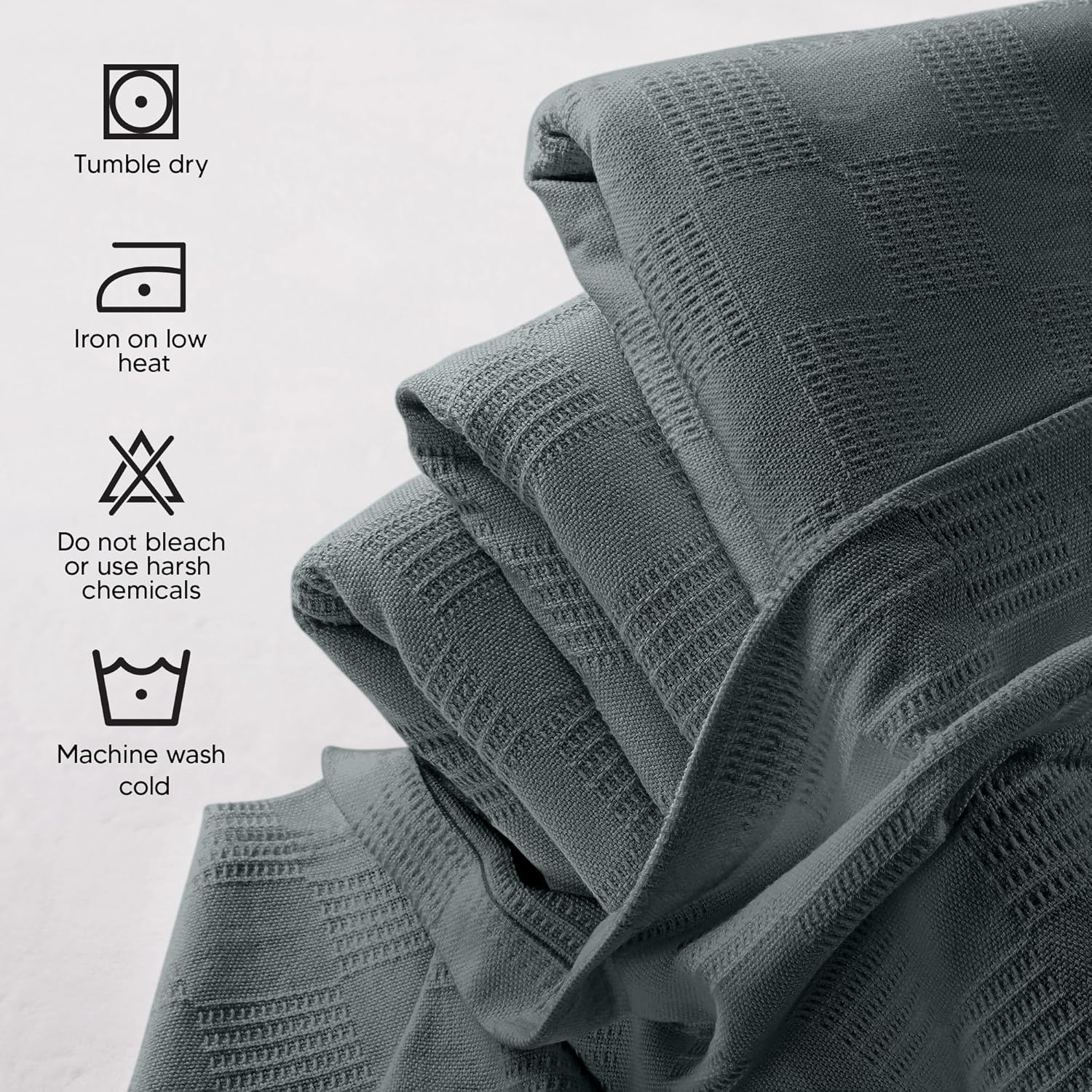 Thumbnail 5 de Utopia Bedding 100% Cotton Thermal Blanket, Queen, Smoke Gray, Dobby Weave
