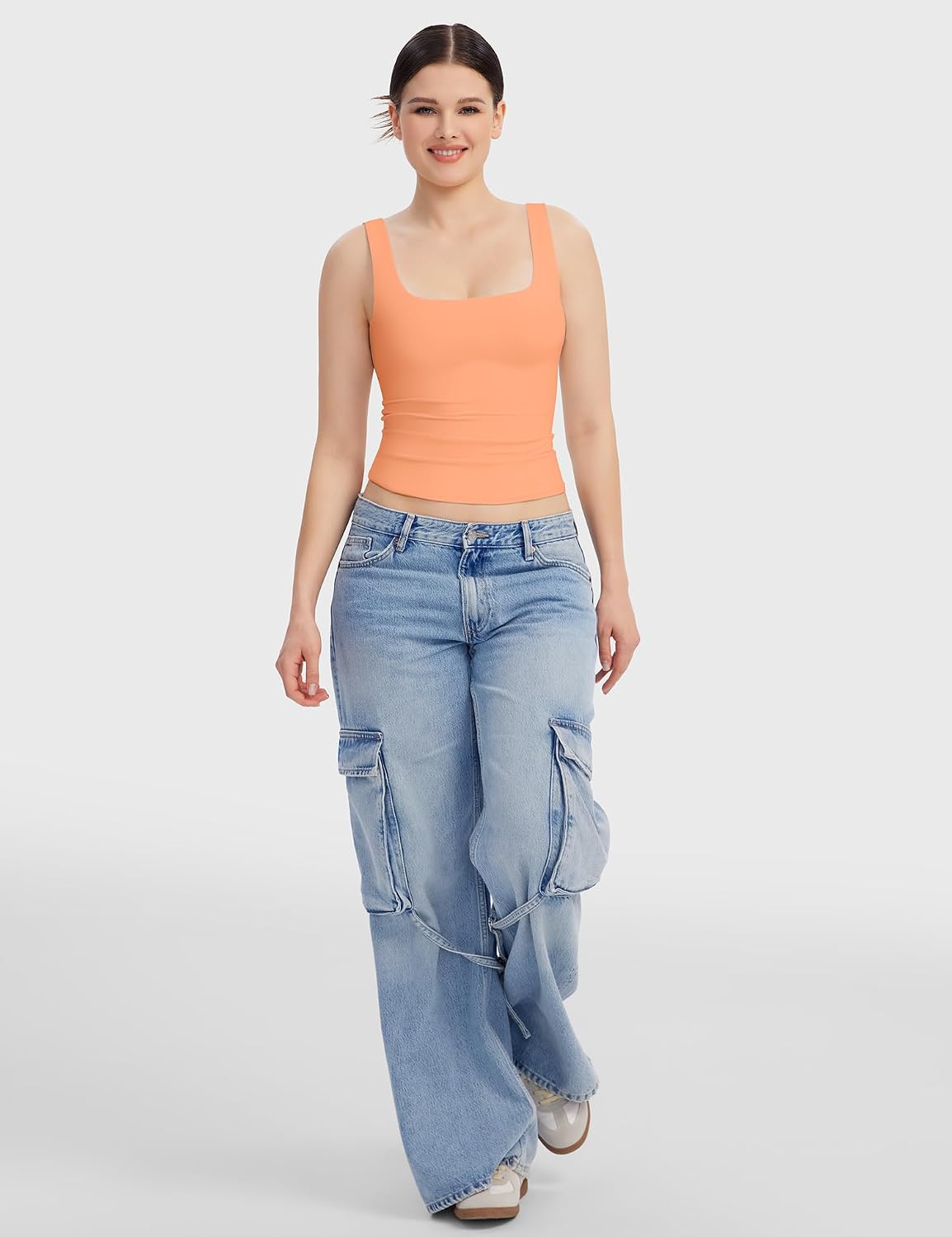 Thumbnail 6 de PUMIEY Sharp Collection Women's Square-Neck Tank Top, Double-Lined Stretch Fabric