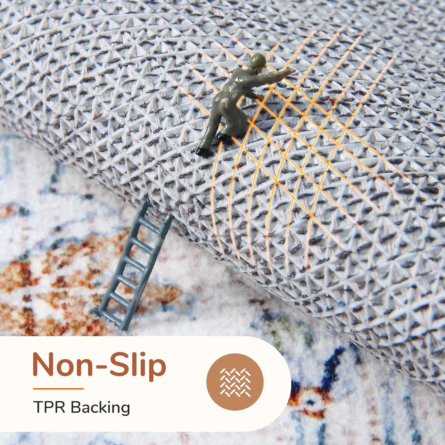 Thumbnail 3 de OPPODREAM 2x12 Soft Neutral Runner Rug, Washable Low-Pile with Non-Slip Backing