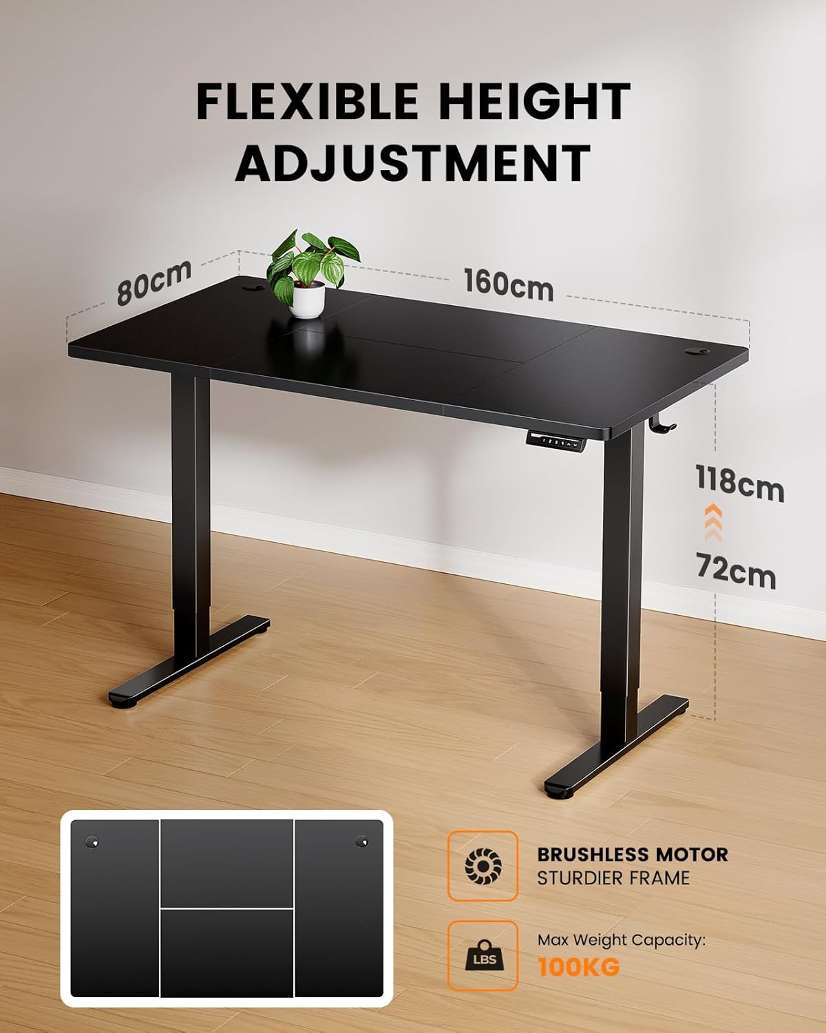 Thumbnail 1 de ErGear Electric Standing Desk 160×80 cm