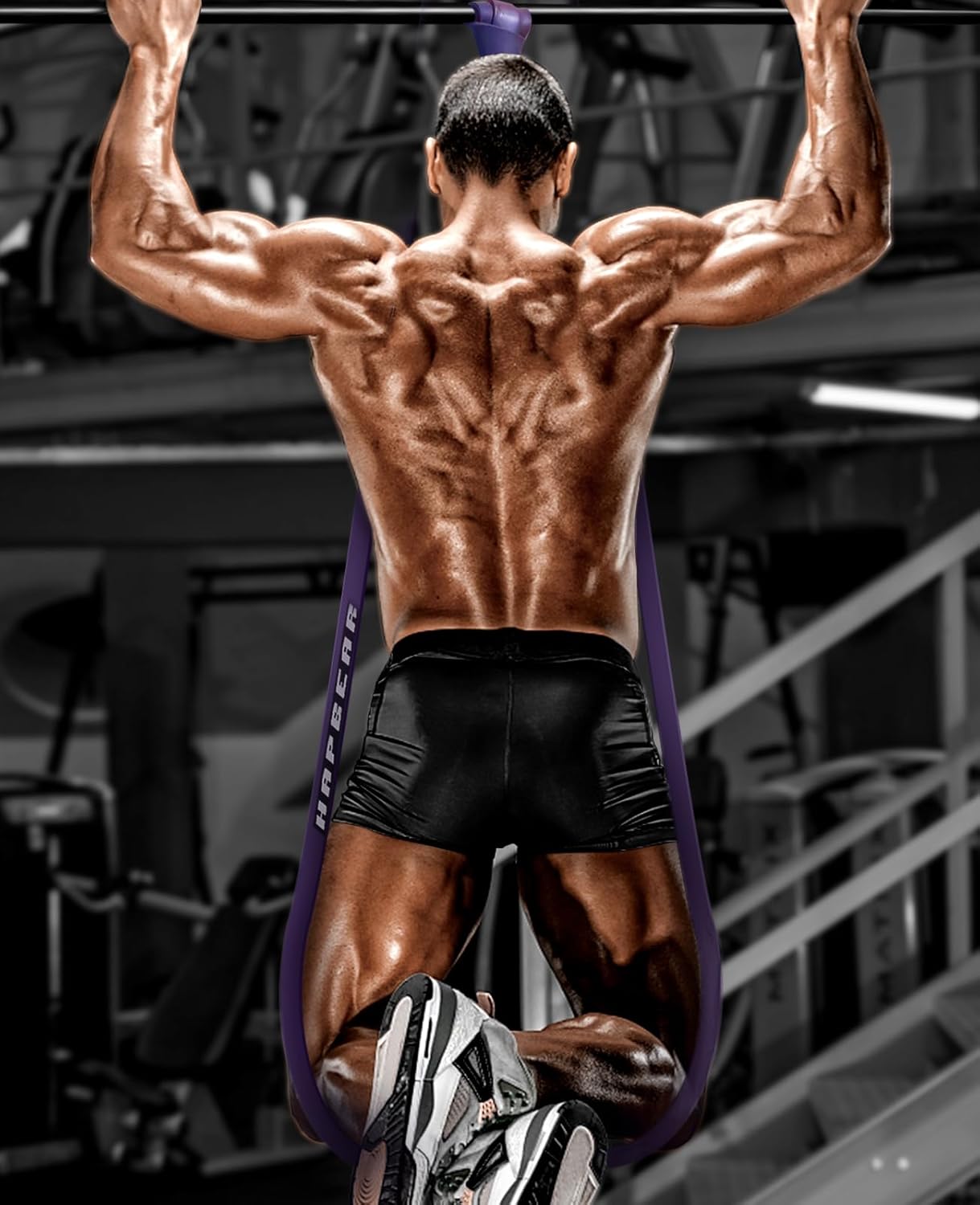 Detalle 2 de HAPBEAR Pull Up Assistance Bands – 5-Band Resistance Set (81 inch) for Full-Body Training