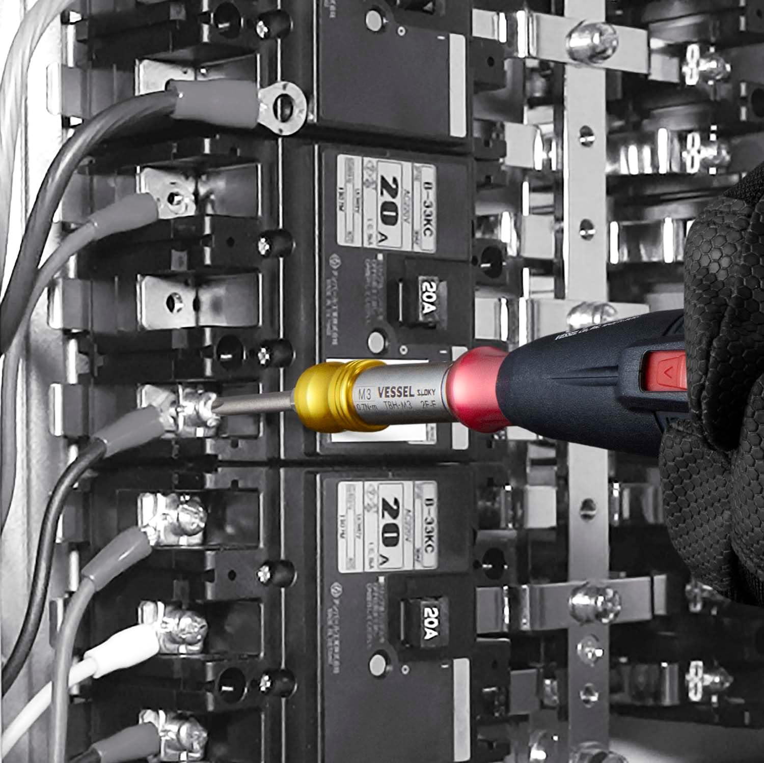Detalle de ベッセル VESSEL TBH-M6 トルクビットホルダー M6・4.6N・m設定・スライドスリーブ式