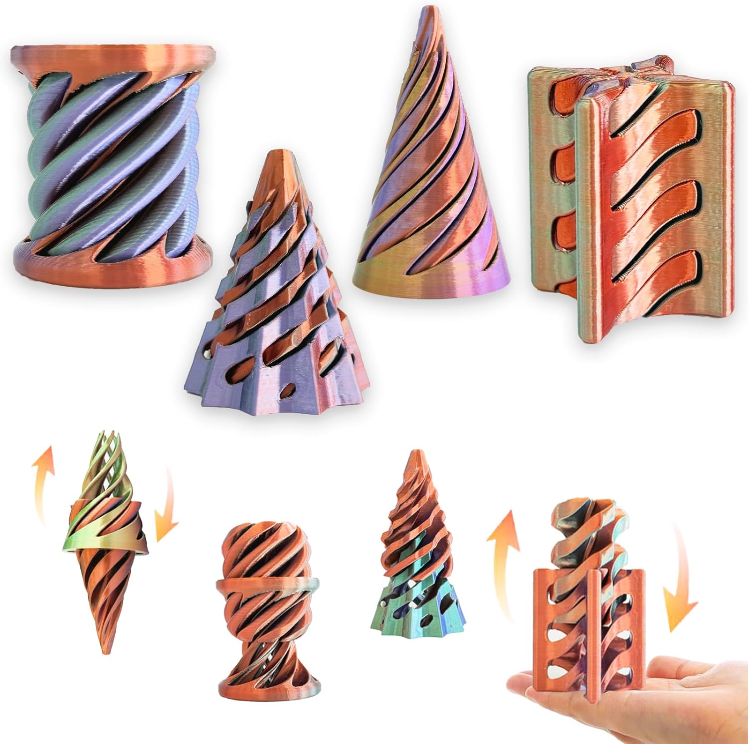 Thumbnail 4 de Impossible Cone 6 Pack Spiral Toy 🧩