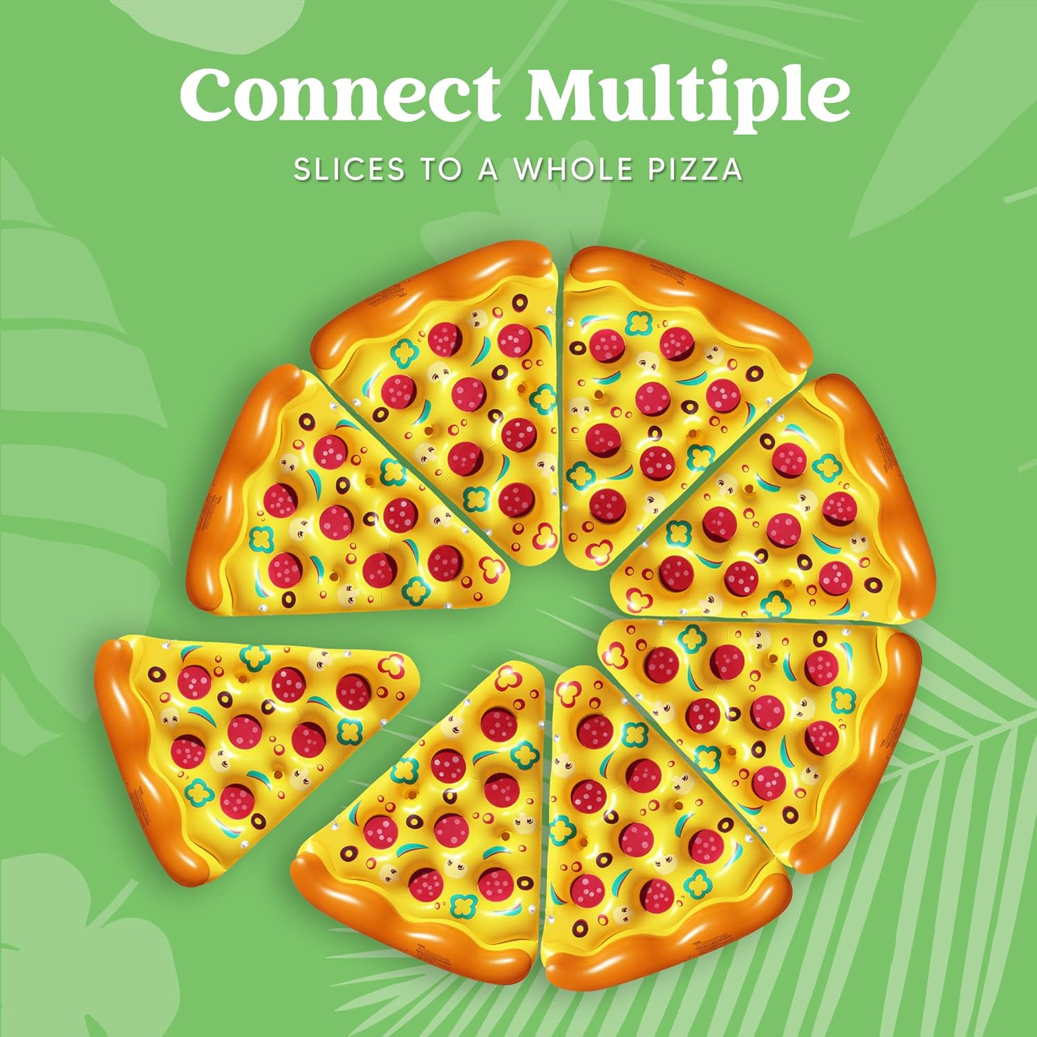 Thumbnail 5 de JOYIN Giant Inflatable Pizza Slice Pool Float (1 Pack) — Extra Large with Cup Holders
