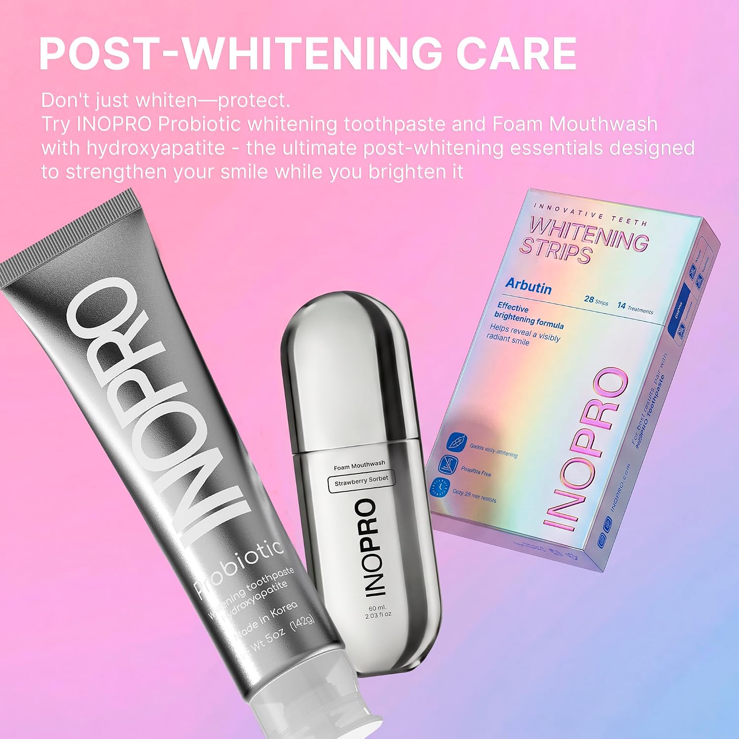 Thumbnail 1 de InoPro 14 Whitening Strips for Sensitive Teeth 🪥