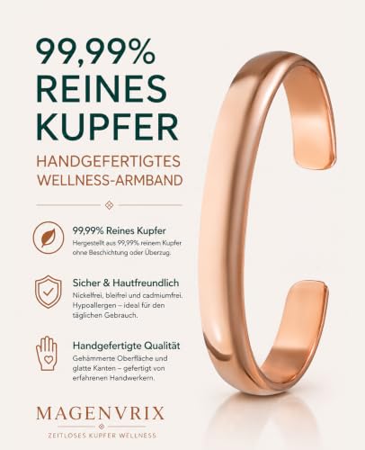 Thumbnail 1 de MAGENVRIX Kupferarmband aus 99,99 % reinem Kupfer, verstellbar