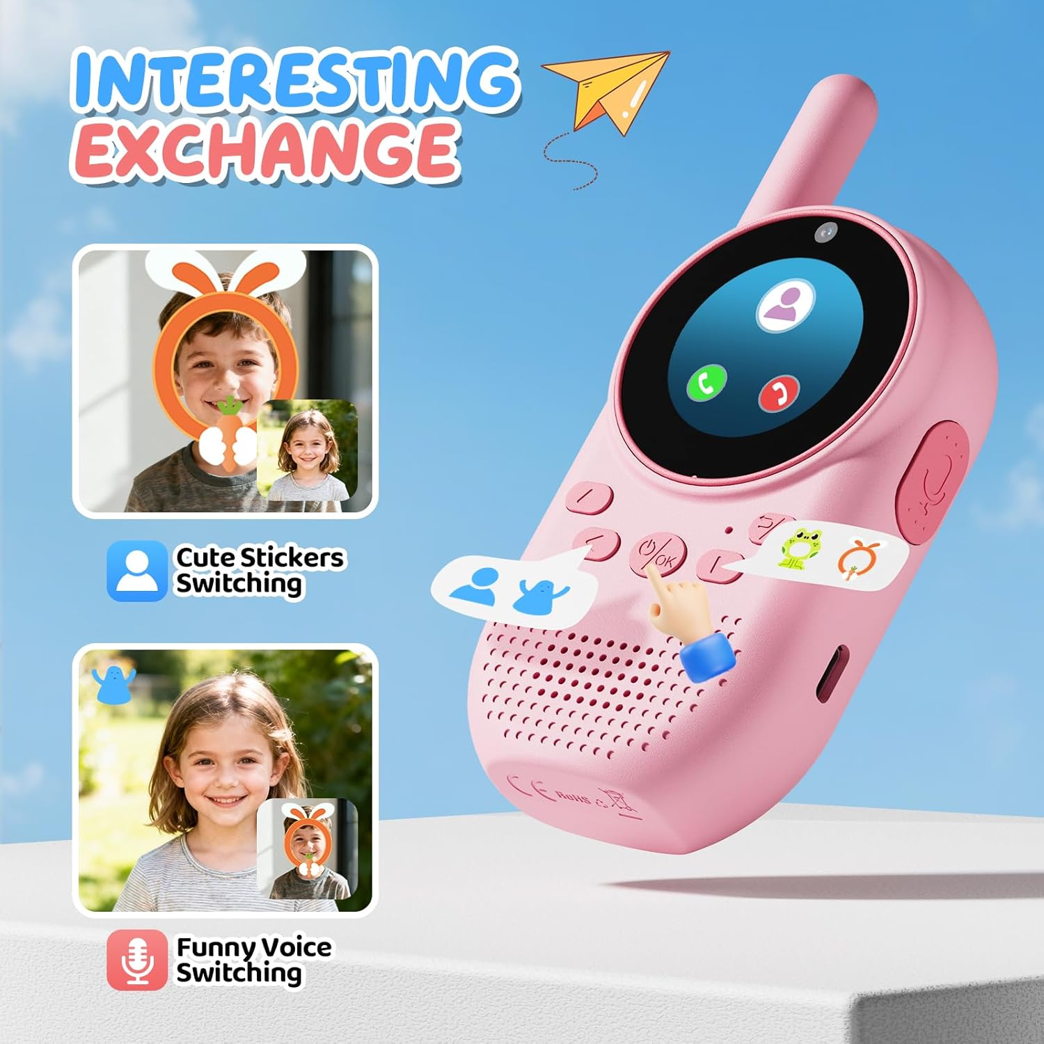 Thumbnail 4 de HEWEIMEI Video walkie talkie bambini 300 m