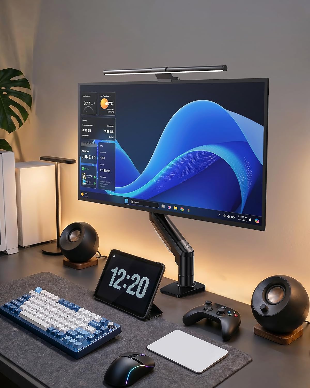 Detalle 2 de HUANUO Single Monitor Arm Desk Mount for 13 to 32 inch Screens