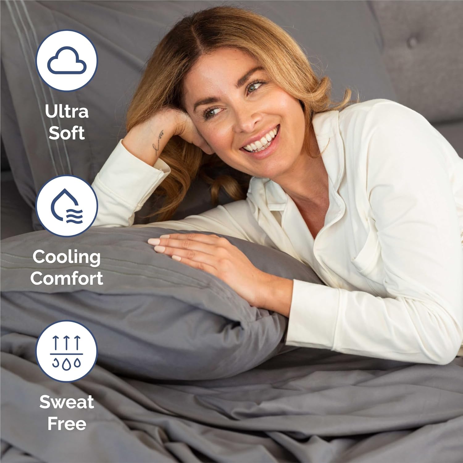 Detalle 2 de King Size 4-Piece Hotel-Style Sheet Set, Deep Pocket