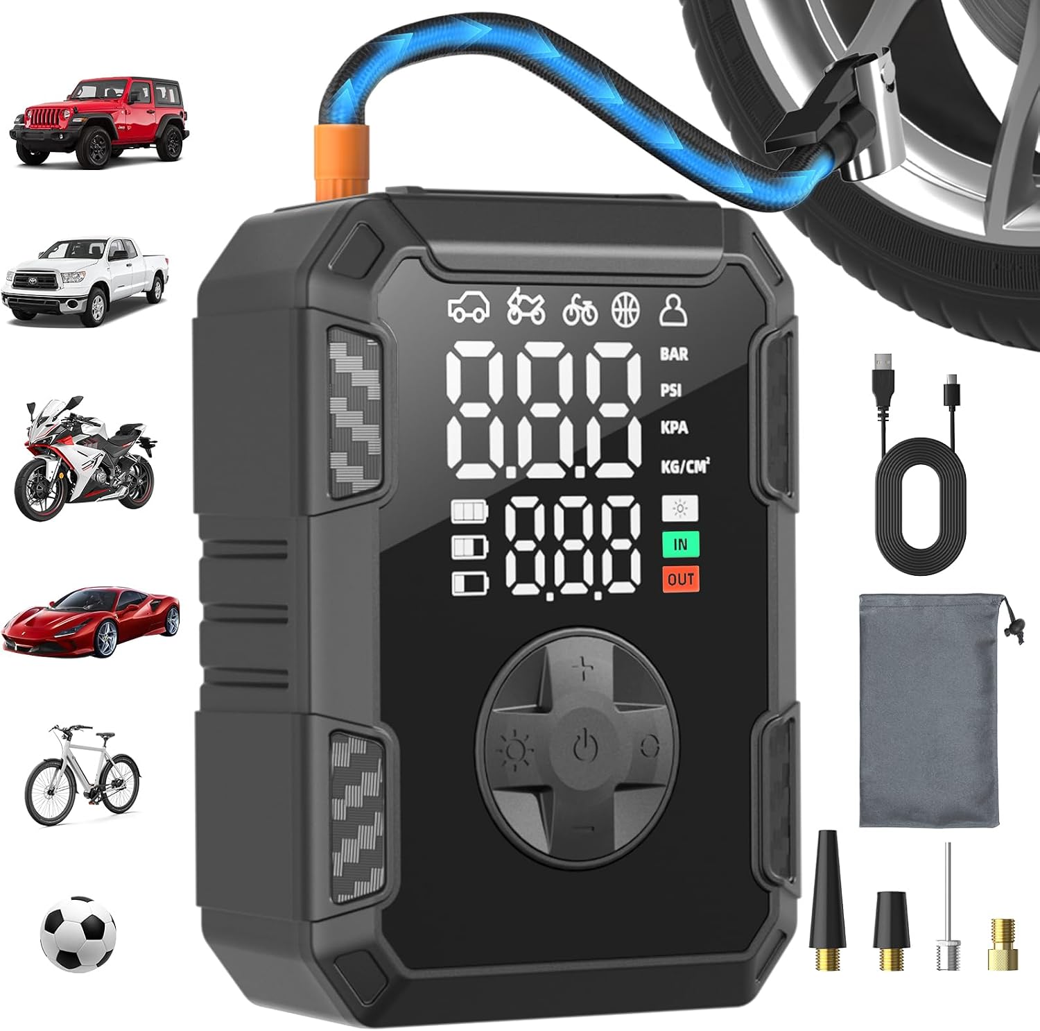 Detalle de Oasser Tyre Inflator Cordless Pump