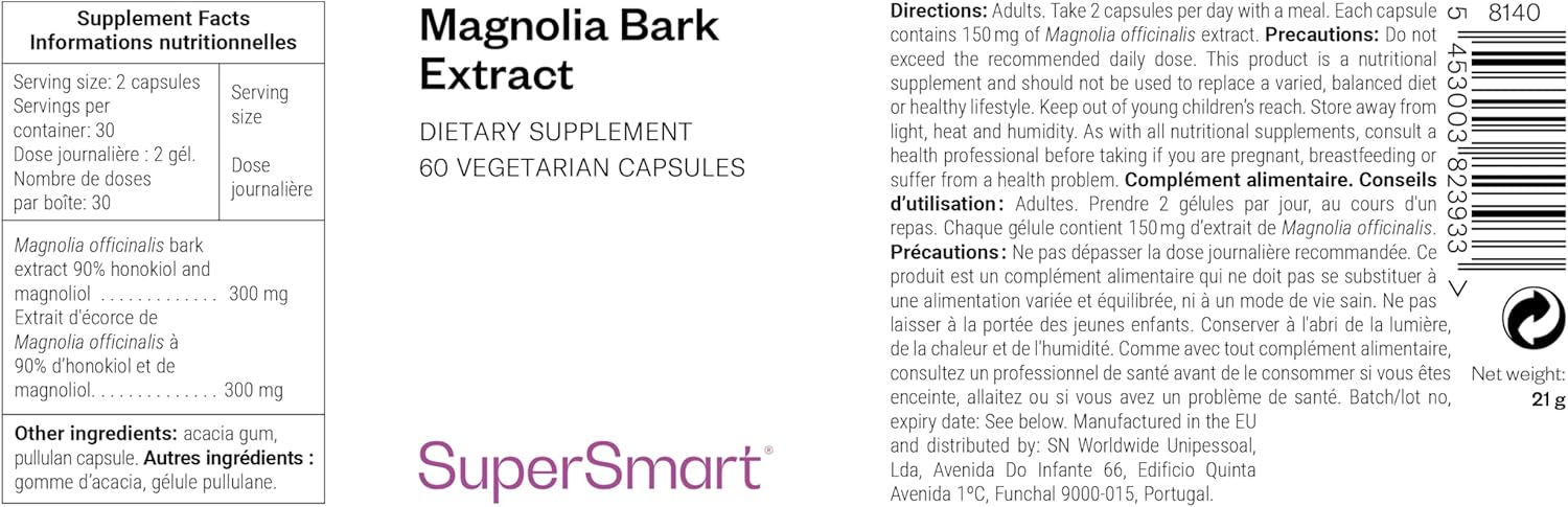 Thumbnail 1 de Magnolia Bark Extract – Extrait standardisé 90% Honokiol et Magnolio – Supersmart