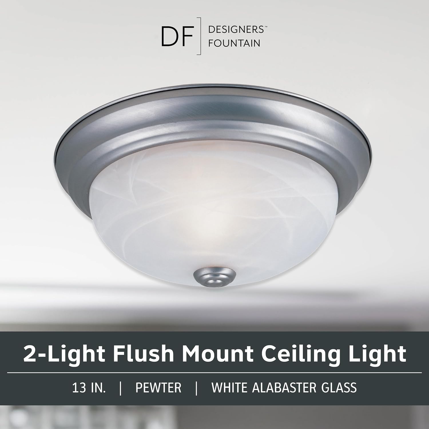 Detalle 2 de Designers Fountain Flush Mount Ceiling Light 13 in