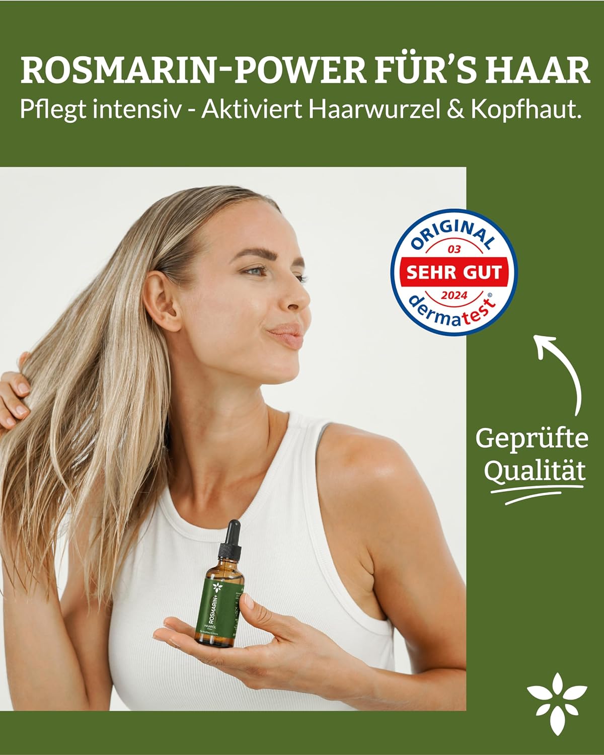 Detalle 2 de Heldengrün Rosmarin+ Haaröl hochdosiert